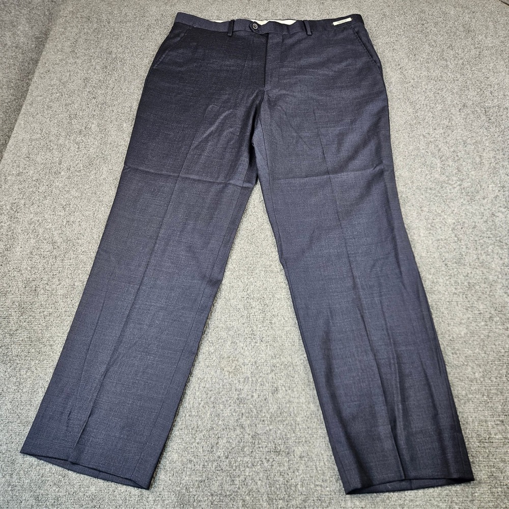 Jos. A. Bank 1905 Tailored Fit Navy Wool Blend Dress Pants 38 Regular Comfort